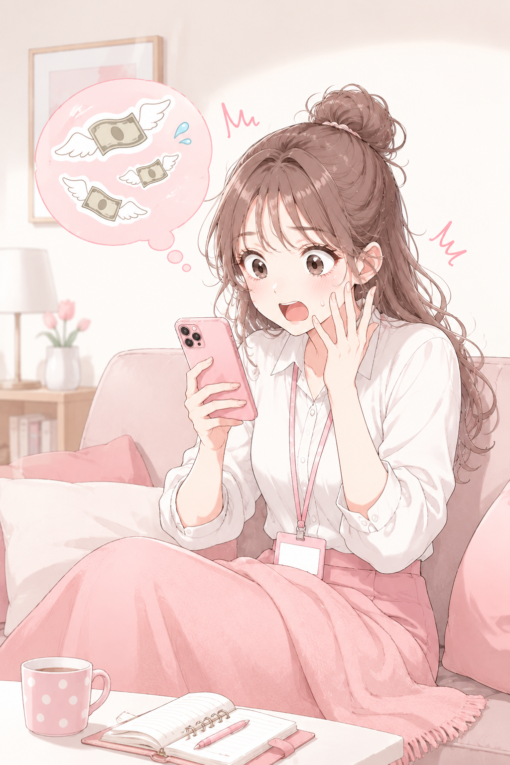 スマホ代の高さに驚くOL